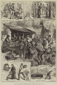 Giving Away Plants to the London Poor at Victoria Park by Harry Furniss